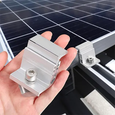MAZ Engineering solar panel mid clamps and end clamps for secure mounting