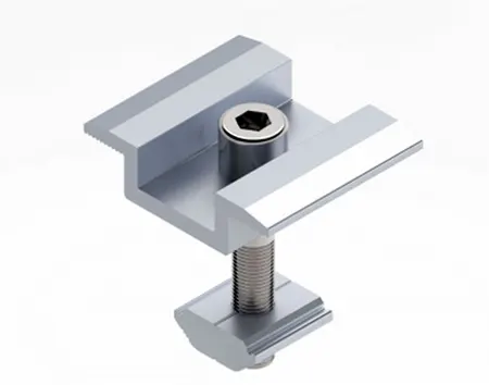 Solar panel mid clamp connecting adjacent panels